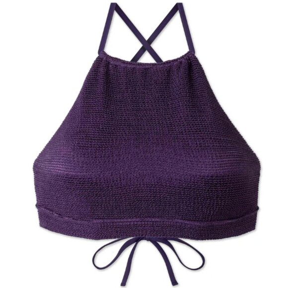 NWT WET SWIMWEAR Honu Marina Top in Eggplant - M - Picture 1 of 7